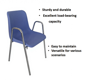 Sillón Moderno de Plástico PP con Patas de Metal, Sillón Comercial - Product Image 1