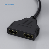 Câble répartiteur HD-MI 2 en 1 Adaptateur répartiteur Y mâle vers 2 femelles en HDTV Support HD LED LCD TV
