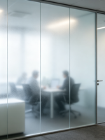 Verre trempé dépoli ultra-transparent sablé sur mesure pour murs-rideaux industriels, cloisons de bureau et fenêtres