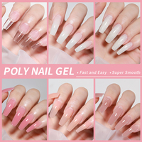 Kit Complet Professionnel de Fournitures pour Ongles, Gel d'Extension Acrylique, Polygel Personnalisé avec Lampe UV