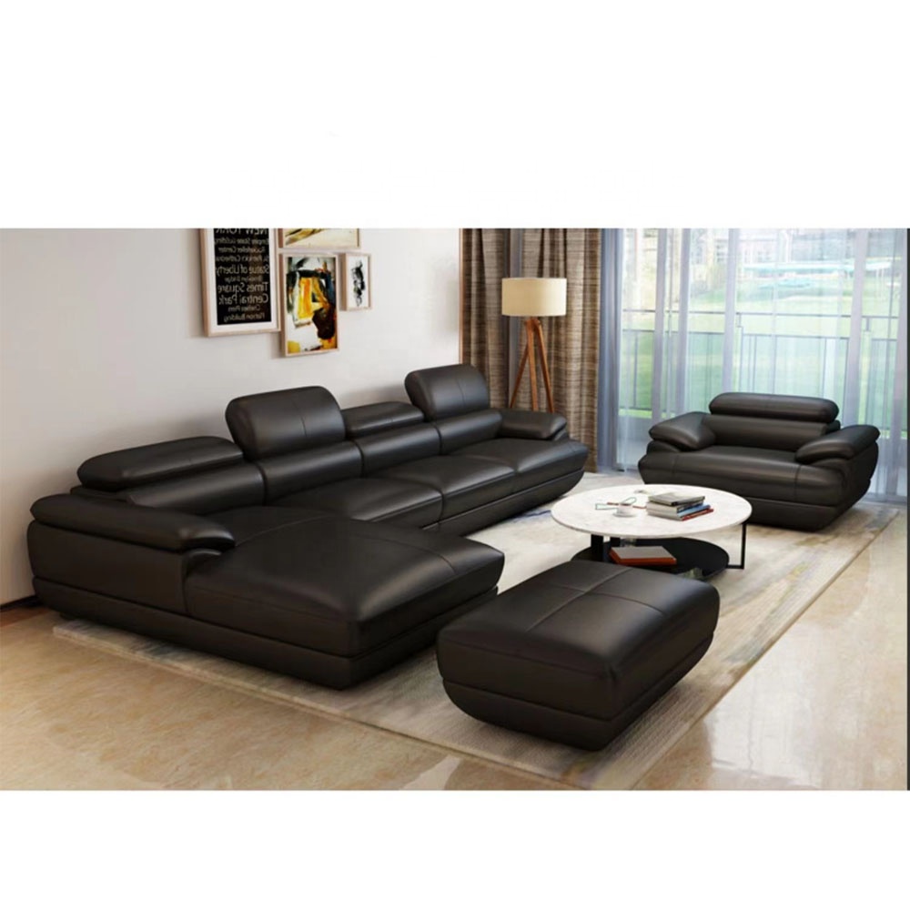 Italian Design Home Furniture Simple Luxury Design Living Room Furniture Leather Set Of Sofa