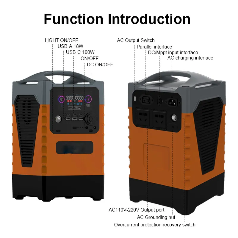 220V năng lượng ngoài trời lưu trữ điện thoại di động 1500W công suất lớn Cắm Trại Di động khẩn cấp nhà máy điện các nhà sản xuất bán buôn