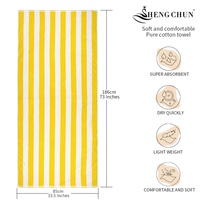 Wholesale Extra Large Size Cotton Towel Stripe Luxury 100% Cotton Towels Luxury Cotton Bath Beach Towel