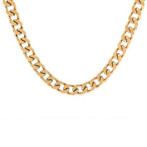 Chaîne de cou Hiphop en or pour hommes, bijoux en acier inoxydable, chaînes cubaines Miami Curb Chunky - Product Image 6