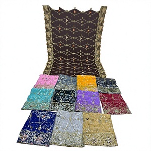 Hijab en coton brodé traditionnel à motif floral, foulard ethnique indien et pakistanais pour femme, idéal pour le printemps, respirant et doux pour la peau - Product Image 6