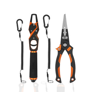 Alicates de Pesca FISHERBON de Acero Inoxidable Multifuncionales con Escala, Cortador de Línea, Removedor de Anzuelos, Portátiles para Peces Grandes - Product Image 1