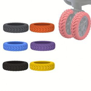 Housses de protection en caoutchouc pour roues de valise, protections pour bagages de voyage, anneaux en caoutchouc pour roues pivotantes silencieuses, lot de 8 - Product Image 2