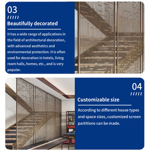 CNC Cutting <strong>Screens</strong> <strong>Room</strong> <strong>Divider</strong> <strong>for</strong> Home Hotel Living <strong>Room</strong> Staircase <strong>Room</strong> <strong>Divider</strong> Stainless Steel Partition Wall <strong>Divider</strong> - Product Image 4