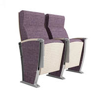 Chaise pliable en alliage d'aluminium à assise en rangée, avec tablette d'écriture, pour usage scolaire, théâtre, église, auditorium et conférences, directement de l'usine