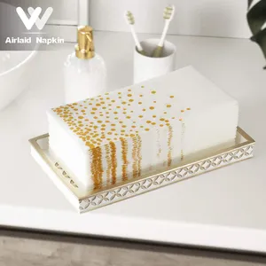 Produttore vincente tovaglioli di carta personalizzati di alta qualità tovaglioli per la cena in tessuto di carta di bambù tovagliolo di carta Airlaid a 1 velo