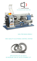 Jy 210V Draagbare Mini Horizontale Metalen Draaibank Machine 220V Thuisgebruik Apparatuur Bt40 Spindel Taper Licht