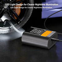 Pompe à air portable pour voiture 150 PSI, gonfleur de pneus sans fil, mini compresseur d'air numérique avec lumière LED pour moto, vélo, ballon