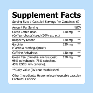 Premium High Appetite Suppressant Capsules for Healthy <b>Metabolism</b> Weight Management Natural Green Coffee Bean Herbal Capsules - Product Image 3