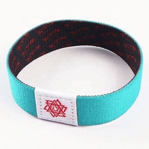 Bracelet en tissu élastique personnalisé avec logo imprimé double face pour la mode et les fins promotionnelles - Product Image 3