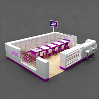 Kiosque de présentation d'ongles élégant et moderne, multifonctionnel et durable, pour supermarchés et centres commerciaux, mobilier commercial, station de kiosque pour techniciennes en ongles