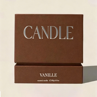 Custom logo Print square Tealight Candle Packaging Boxes Cardboard Beautiful Textured Candle Boxes for Packiging Candles