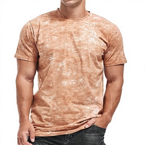 Men's <b>Tie</b>-<b>Dye</b> Short Sleeve O-Neck <b>T</b>-<b>Shirt</b> Regular Fit Knitted Casual Patterned Top - Product Image 1
