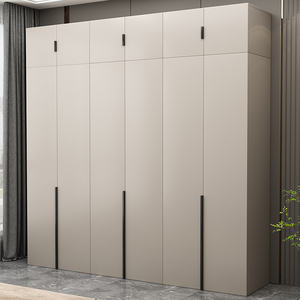 2025 Modern Cream Style Solid <strong>Pine</strong> Wood <strong>Wardrobe</strong> for Home Bedroom MDF Door Storage Cabinet for Rental Apartment - Product Image 5