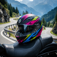 Casque de sécurité pour moto professionnel unisexe, personnalisable, résistant aux chocs, résistant à l'usure, homologué DOT ECE, pour la conduite