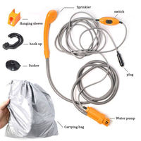 Douche de camping portable 12V pour voiture, idéale pour la randonnée, le voyage, le lavage de voitures, l'arrosage des plantes et le bain des animaux domestiques