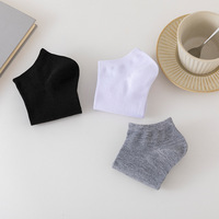 Offre Spéciale personnalisé votre propre marque noir blanc hommes coton respirant chaussettes de cheville pour hommes