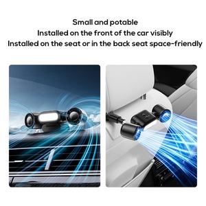Ventilador de Coche MEMO G12 Recargable de 2 Cabezas, Ventilador Doble para Asiento Trasero de Coche, para Sedán, SUV, Camioneta, Accesorios Automotrices - Product Image 2