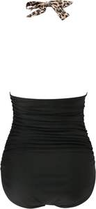 Maillots de bain sexy personnalisés pour femmes, grande taille, style licou, imprimé léopard, une pièce avec passepoil, tenue de plage - Product Image 6