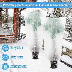 C105 Sacs à cordon de protection des plantes d'hiver Couverture d'<span class=keywords><strong>arbuste</strong></span> Couverture de gel des arbres Tissu pour plantes d'extérieur Couvre la protection contre le gel - Product Image 4
