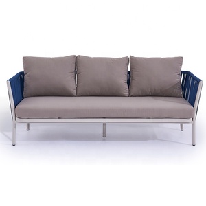 Muebles impermeables <span class=keywords><strong>de</strong></span> cuerda <span class=keywords><strong>de</strong></span> aluminio para exteriores, Patio, Villa, Hotel, apartamento, jardín, sofá, venta directa <span class=keywords><strong>de</strong></span> fábrica - Product Image 4