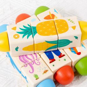 Juguetes de Madera Inspirados en Montessori para Bebés, Niños y Niñas, Bloques Giratorios, Rompecabezas de Apilamiento y Combinación de Patrones - Product Image 5