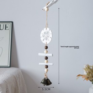 Carillon éolien en bois avec pendentif clochette, décoration intérieure pour salon, chambre, ornement côtier pour fête sur le thème de la plage - Product Image 6