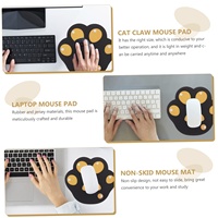 Tapis de souris de jeu extensible en forme de patte de chat en caoutchouc avec base en caoutchouc antidérapante, bords cousus, tapis de bureau pour jeux sur ordinateur