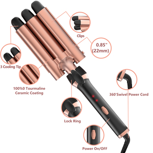 2025 <span class=keywords><strong>Top</strong></span> bán tóc Curler máy có thể tháo rời tourmaline gốm Thùng Sưởi ấm nhanh kép điện áp dễ dàng để sử dụng - Product Image 3