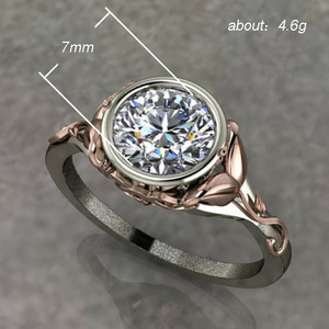 Anello Bicolore con Finitura a Specchio per Donne, Elegante Accessorio da Dito per Proposte e Matrimoni, Regalo alla Moda - Product Image 5
