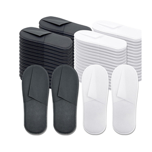Pantoufles jetables en tissu non tissé à prix de gros, semelle écologique, pour hôtel - Product Image 1
