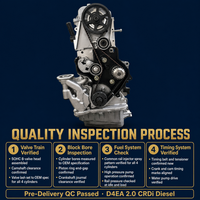 Moteur complet diesel turbo CRDi D4EA 2.0L de haute qualité, 4 cylindres en ligne SOHC 8V pour remplacement et réparation Hyundai Kia