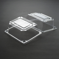 Boîte à gâteau transparente avec logo personnalisé, contenant alimentaire en plastique PET pour pâtisserie, fruits, légumes, emballage, prix direct d'usine
