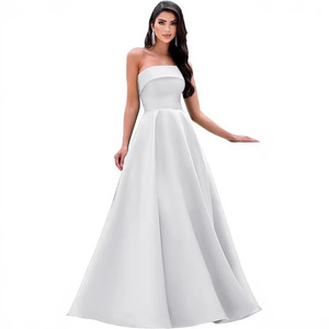 S4240L Nuovo Abito Lungo da Sera <span class=keywords><strong>Senza</strong></span> <span class=keywords><strong>Spalline</strong></span> Stile Europeo e Americano per Cerimonie di Maggiore Età - Vestito da Sera Snellente - Product Image 2