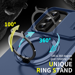 Funda para <span class=keywords><strong>Samsung</strong></span> A57, A37, A17, A07, A56, A36, A55 con Cubierta Deslizante para Cámara, Anillo de Soporte, Resistente a Impactos - Product Image 3