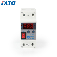 Fata DIN RAIL protecteur de surintensité à réinitialisation automatique affichage numérique Led stabilisateurs de Protection de tension avec interrupteur