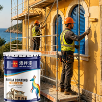 Peinture liquide acrylique extérieure résistante aux UV et à la chaleur pour revêtement de bâtiment, application au pinceau