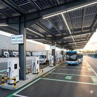 Nouvelle borne de recharge rapide DC pour véhicules électriques, compatible OCPP 1.6J, 480 kW, double connecteur CCS2, station de recharge publique commerciale, certifiée CE, boîtier IP55