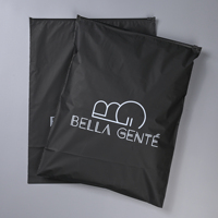 Pochettes zippées noires opaques mates, sacs en plastique refermables pour la confidentialité, imprimés sur mesure pour l'emballage de vêtements et de sous-vêtements
