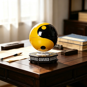 Esfera Giratoria de Tai Chi con Levitación Magnética, Adorno de Feng Shui, Esfera Flotante de Yin Yang Bagua, Amuleto de Buena Suerte para Decoración de Mesa en el Hogar u Oficina - Product Image 1