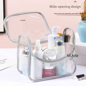 <b>Clear</b> PVC Transparent Makeup <b>Bag</b> Waterproof Travel <b>Toiletry</b> Organizer Handbag Custom Logo - Product Image 2