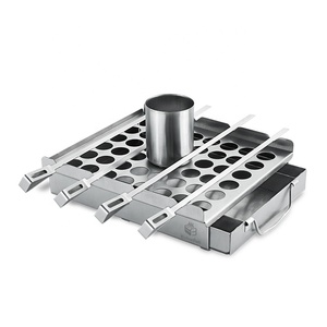 Stainless Steel Kitchen Accessories <strong>BBQ</strong> Grill Set Multi-Function Smoker Box Skewer Rack Pans for <strong>Weber</strong> Smoker - Product Image 1