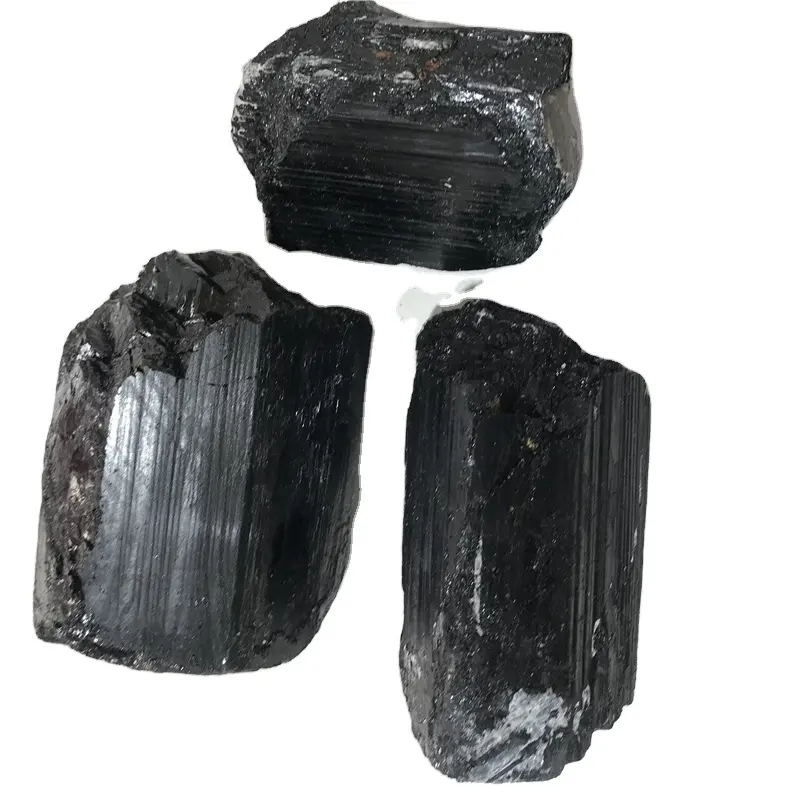 Pedra cristal natural energética para decoração, pedra de cristal tumblida preta de turmalina natural para decoração de casa e presentes