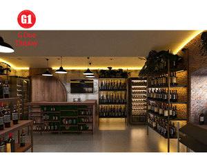 อุปกรณ์ตกแต่งร้านค้า จัดแสดงไวน์ แฟชั่นสไตล์ ขายส่ง ใหม่ โชว์รูมไวน์แดง ออกแบบตกแต่งภายใน - Product Image 1