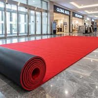 Factory Supply Rubber Backing Red Carpet Runner Non Slip Hallway Aisle Rug Roll for Wedding Banquet Celebration Event