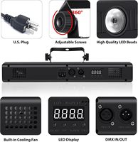 Barre de lumière LED RGBW 4-en-1 50W pour scène, télécommande, activation sonore, DMX512, pour mariage, église, discothèque, club, éclairage d'événements